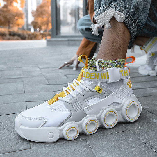Damen Streetwear High-Top Sneakers mit innovativem Riemensystem EB