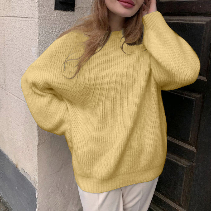 Damen Oversized Pullover aus hochwertigem Strick EB