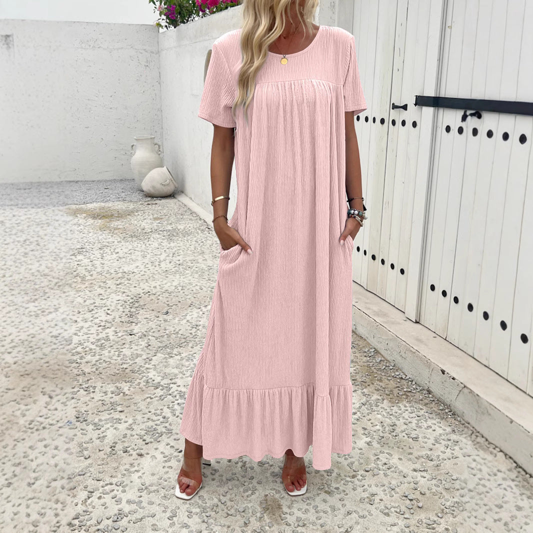 Damen Maxi-Kleid mit praktischem Taschen-Design EB