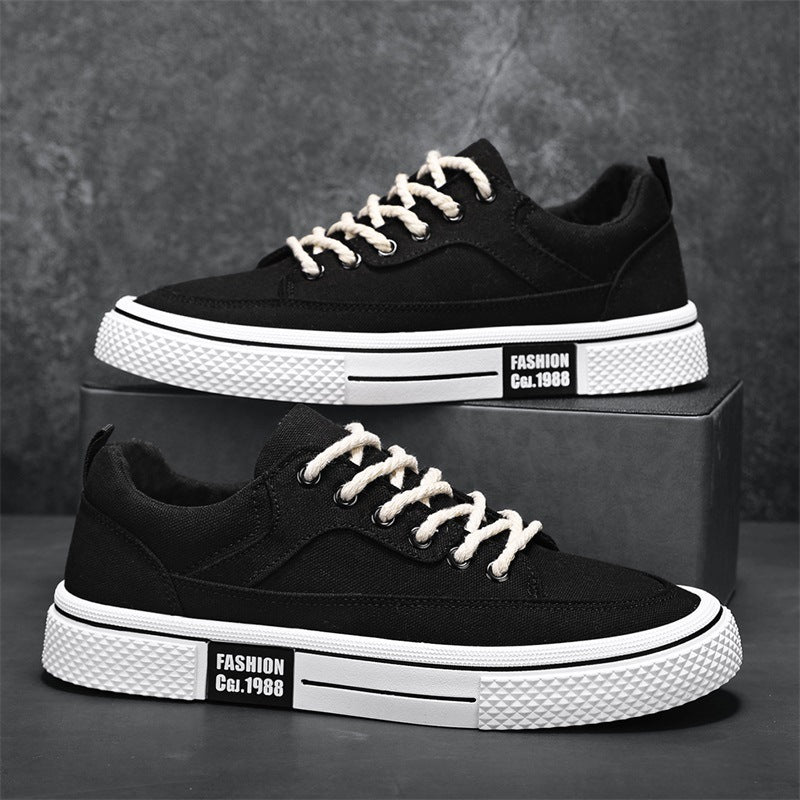 Damen Modische Sneakers mit robuster Gummisohle und atmungsaktivem Canvas-Obermaterial EB