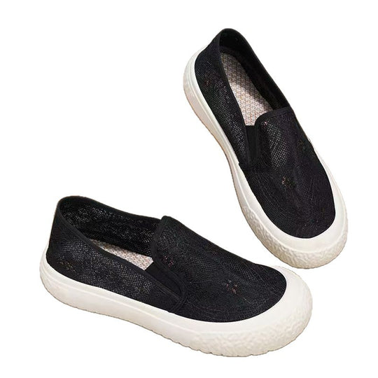 Damen Slip-On Schuhe mit zartem Spitzenobermaterial EB