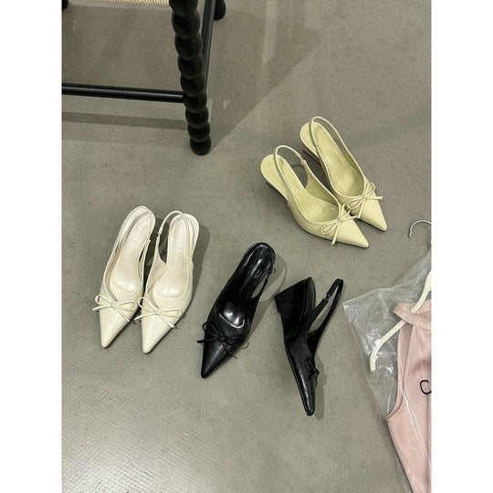 Damen elegante Wedgesandalen mit Schleifenverzierung EB
