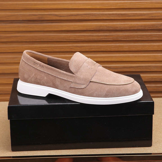 Damen Mokassin Sneaker mit strukturiertem Obermaterial und rutschfester Sohle EB