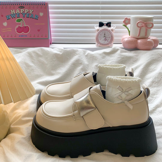 Damen Plateau-Schuhe mit modischem Riemen und eleganter Schnalle EB