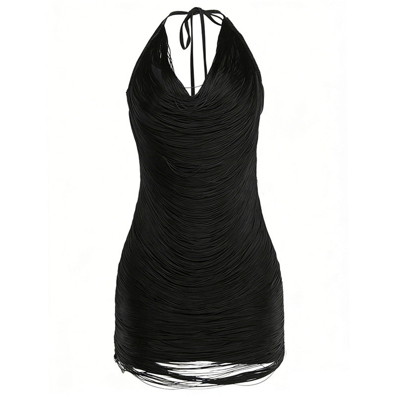 Damen elegantes Strandkleid mit raffinierten Drapierungsdetails EB