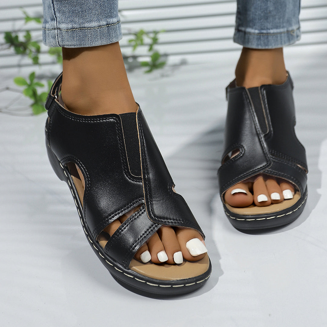 Damen Komfortable und stilvolle Sandalen mit verstellbarem Riemen EB