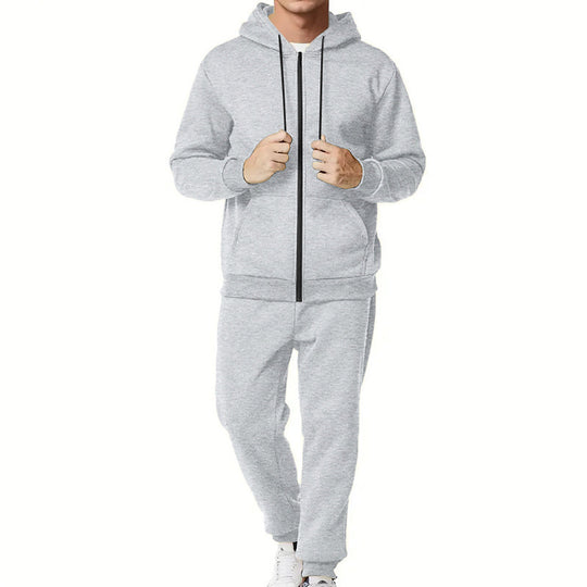 Herren Sportliches Komplett-Set mit Kapuzenjacke und Jogginghose EB
