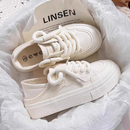 Damen Sportliche Sneakers im minimalistischen Design mit komfortabler Gummisohle EB