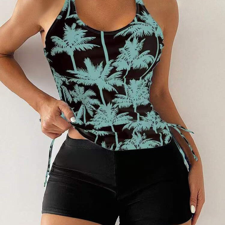 Damen Tankini-Set mit floralem Design und verstellbaren Trägern EB