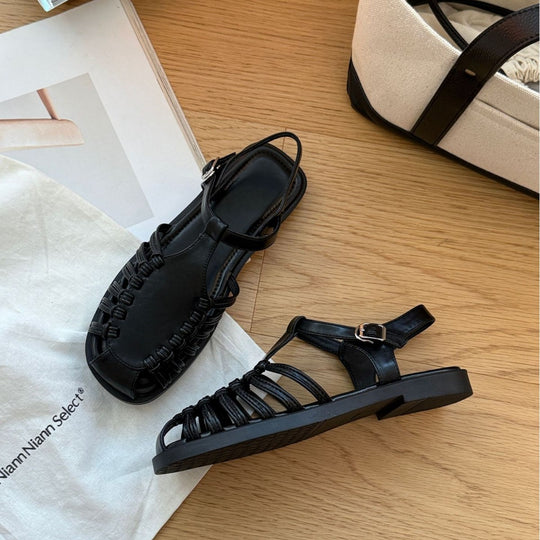 Damen Sandalen mit raffiniertem Riemendesign und komfortablem Fußbett EB