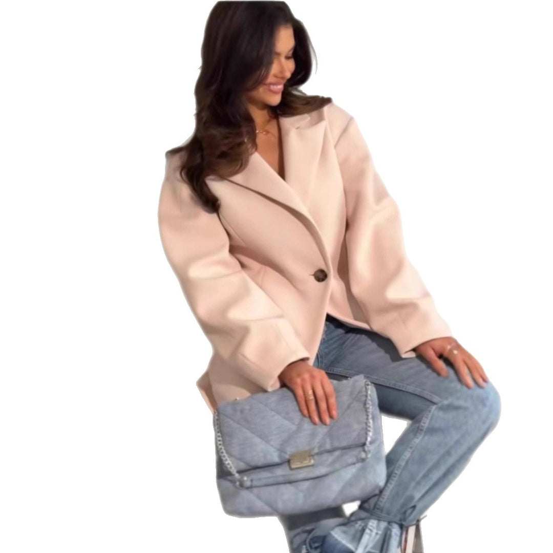 Damen Oversize Blazerjacke mit elegantem Schnitt und voluminösen Ärmeln EB