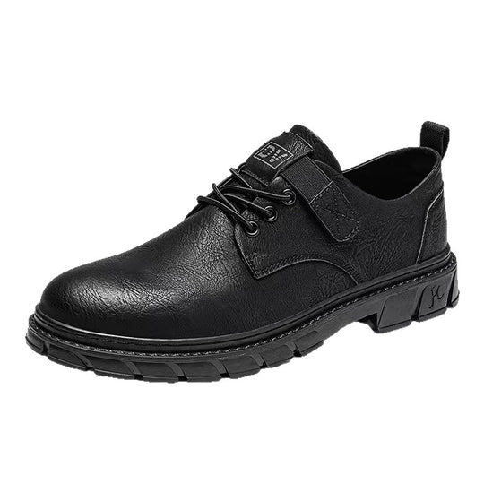 Herren bequeme Leder Schnürschuhe EB