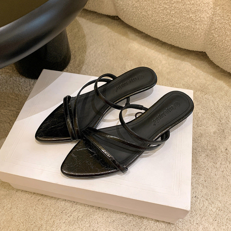 Damen elegante Plateau-Sandalen mit verstellbaren Riemchen EB