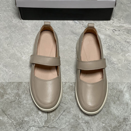 Damen Bequeme Slip-On Sneakers mit verstellbarem Riemen EB