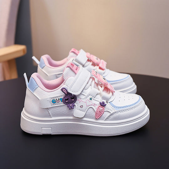 Damen Sneakers mit süßen Motiven und Klettverschluss EB