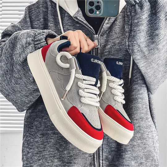 Damen trendige Plateau-Sneakers mit innovativem Design und rutschfester Sohle EB