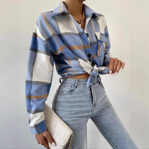 Damen Karierte Holzfällerjacke EB