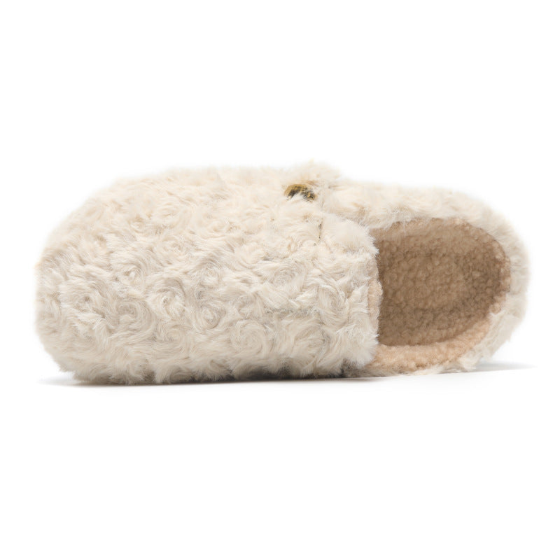 Damen Flauschige Hausschuhe mit modischem Design und warmem Futter EB