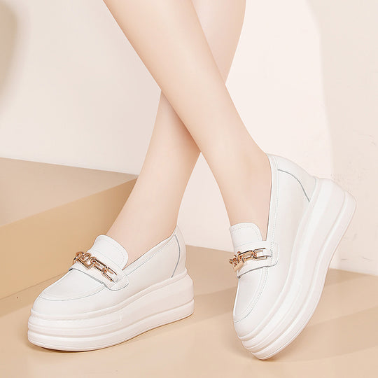 Damen modische Plateau-Schuhe mit eleganter Schnalle EB