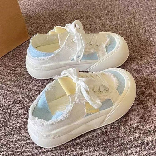 Damen Freizeit Sneakers mit lässiger Zerrkupfer-Optik und bequemer Dämpfung EB