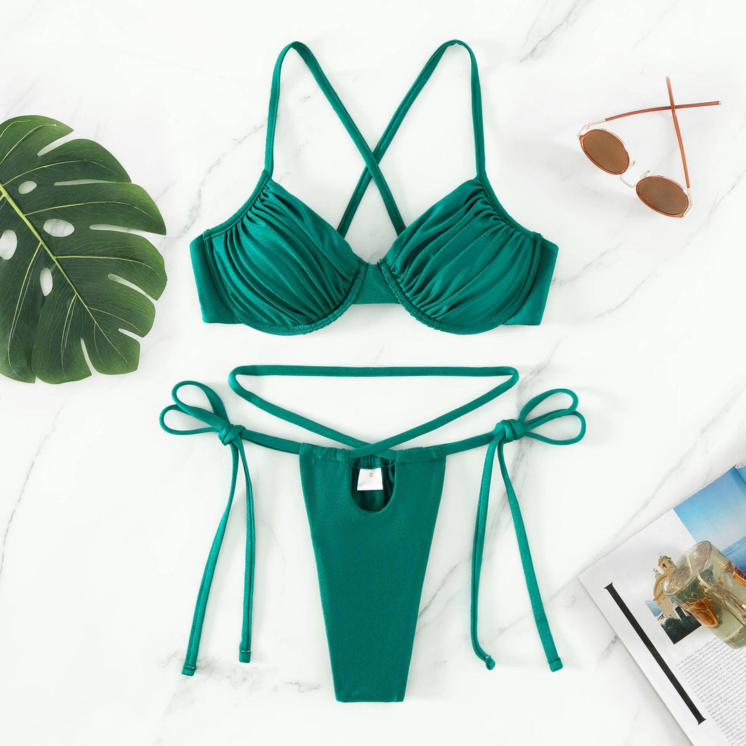 Damen Push-Up Bikini-Set mit gekreuzten Trägern EB