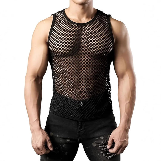 Herren Netz-Tanktop mit atmungsaktivem Design und elastischem Schnitt EB