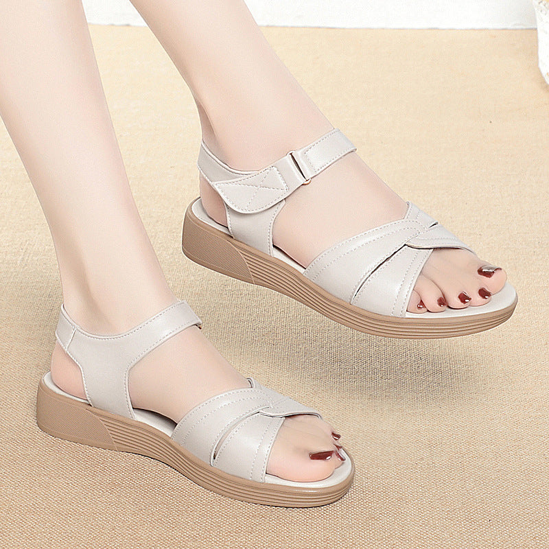 Damen Komfortable Sandalen mit elegantem Riemendesign und stabilem Blockabsatz EB