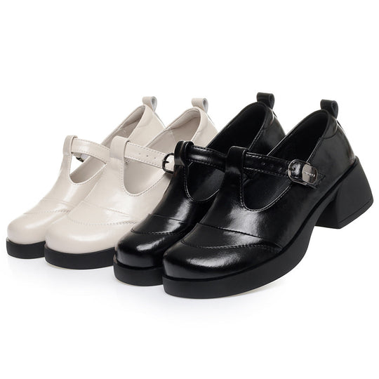 Damen Riemchenpumps mit stabilem Blockabsatz und modischem Riemchen EB