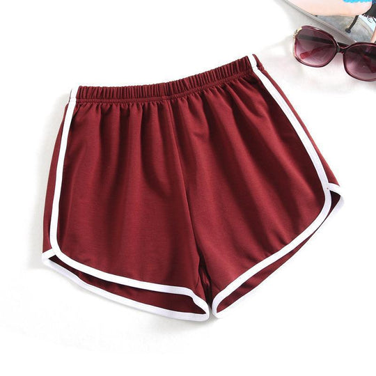 Damen Sportliche Shorts mit elastischem Bund und Kontraststreifen EB
