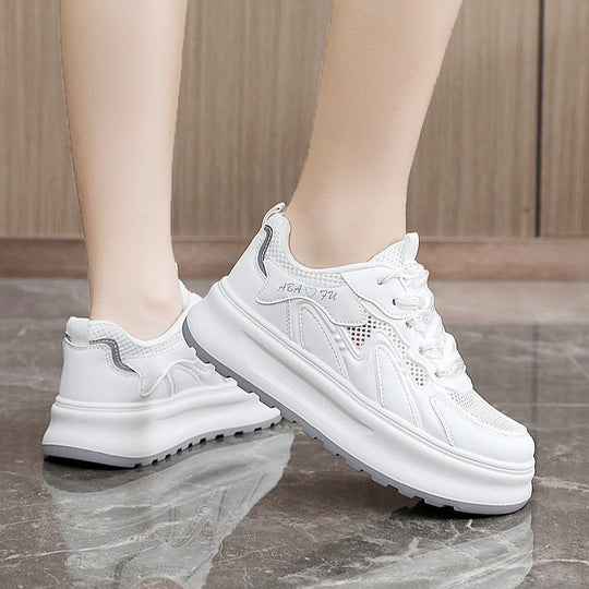 Damen modische Sneakers mit atmungsaktiver Mesh-Oberfläche und dämpfender Sohle EB