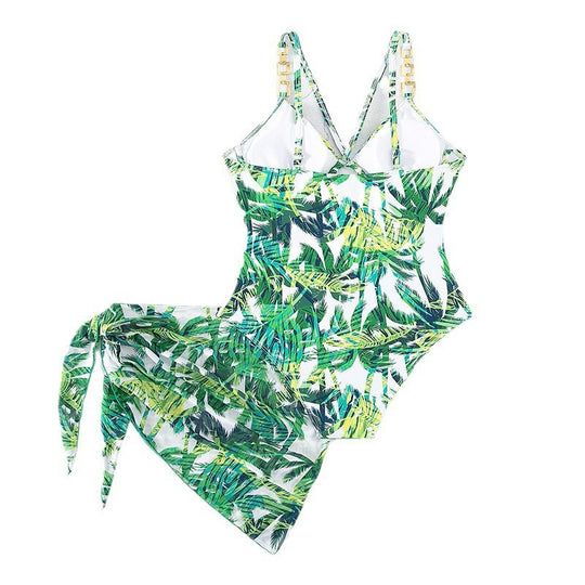 Damen Cut-Out Badeanzug mit floralen Akzenten EB