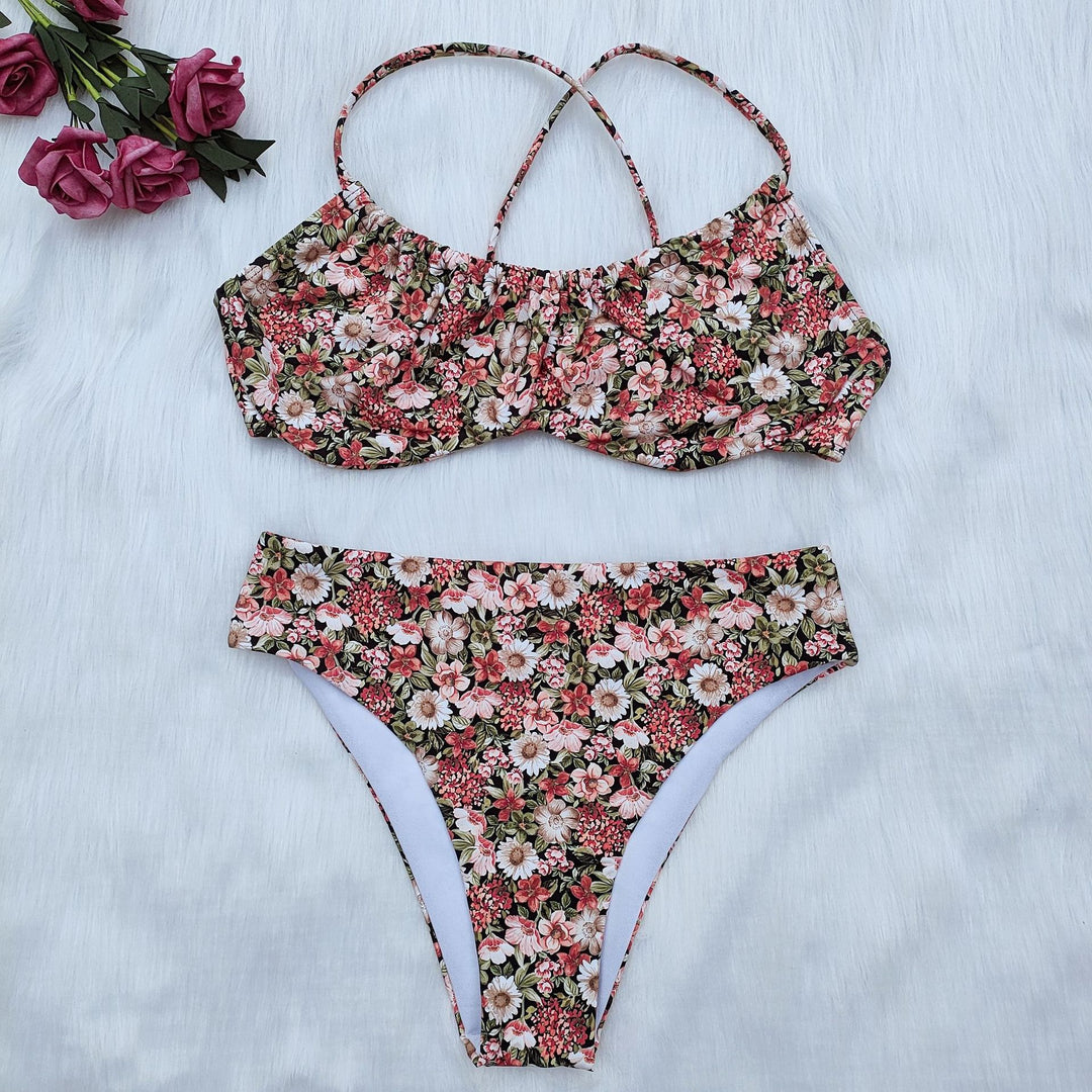 Damen Floral Bikini-Set mit verspieltem Design EB