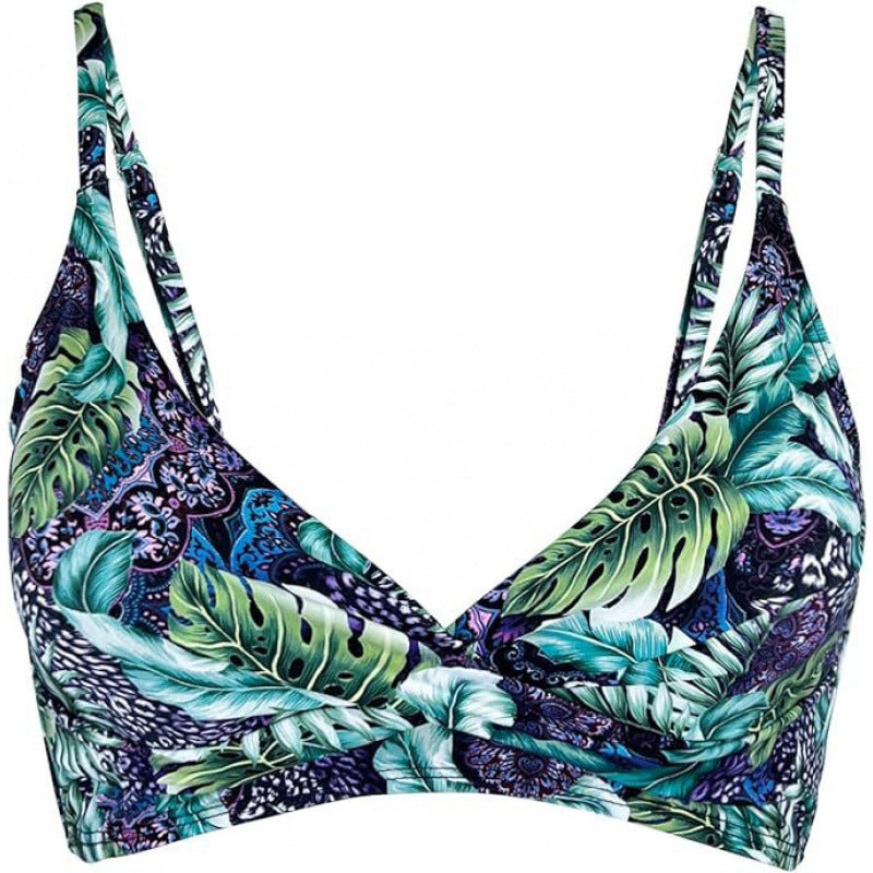 Damen Sportliches Bikini-Oberteil mit Wickel-Design EB
