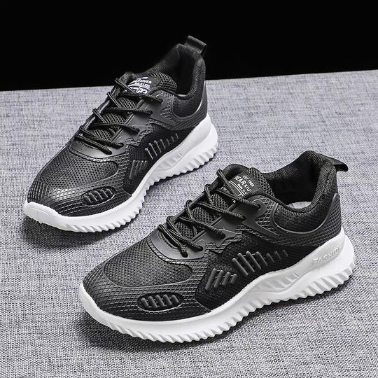 Damen atmungsaktive Sneakers mit flexiblem Obermaterial und dämpfender Sohle EB