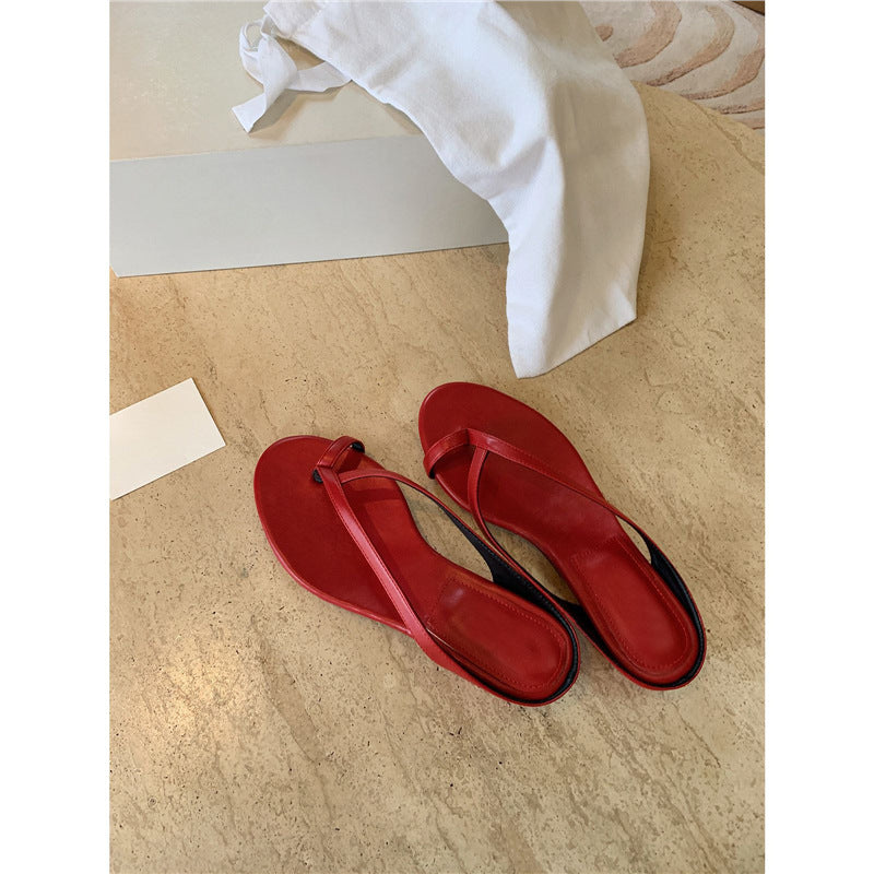 Damen Zehentrenner-Sandalen mit eleganten Riemen und komfortabler Sohle EB