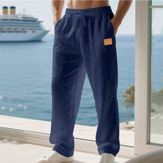 Herren Bequeme und luftige Sommerhose aus leichtem Leinenmaterial EB