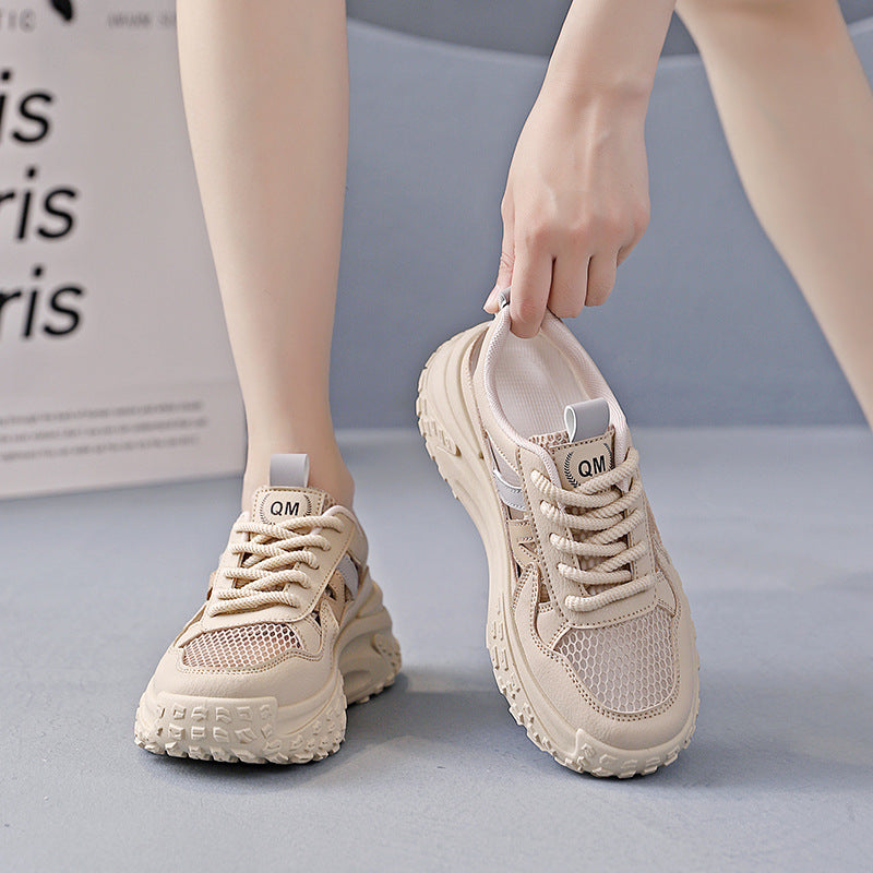 Damen Sportliche Chunky Sneakers mit atmungsaktivem Obermaterial und rutschfester Sohle EB