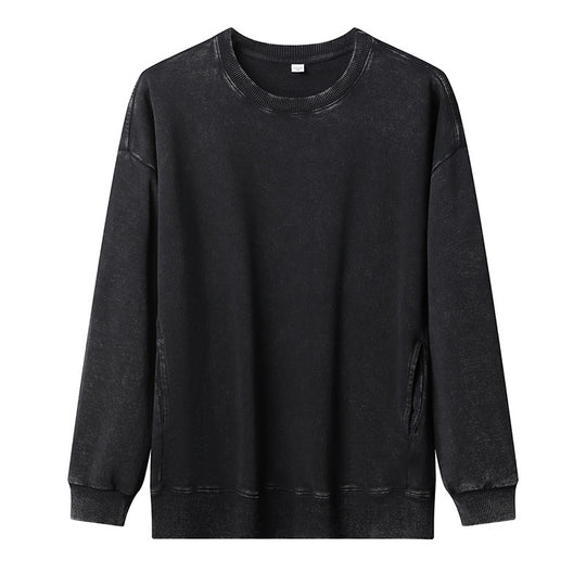 Damen lässiger Sweatshirt mit seitlichen Taschen EB