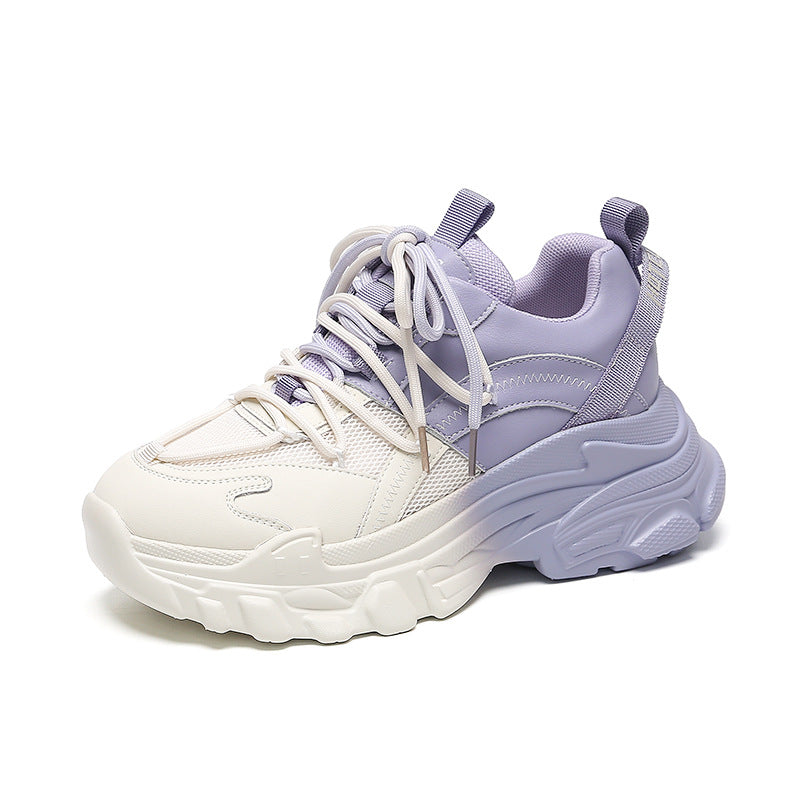 Damen Chunky Sport-Sneaker mit atmungsaktivem Obermaterial und elastischem Schnürsystem EB