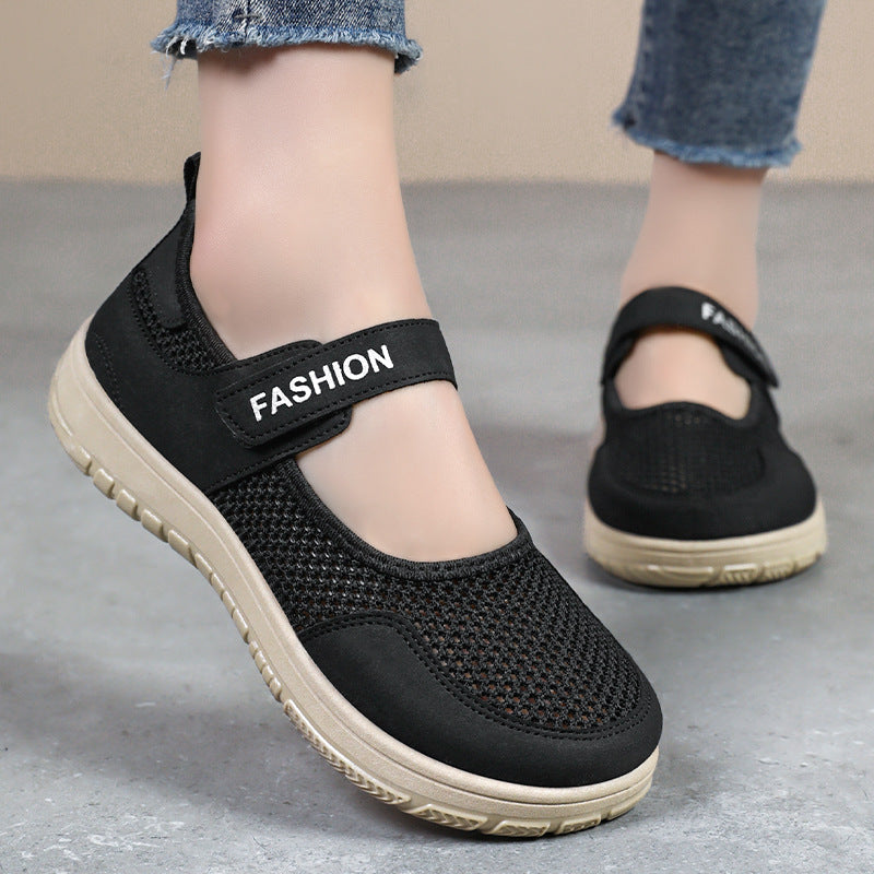 Damen Atmungsaktive Freizeitschuhe mit praktischem Klettverschluss EB