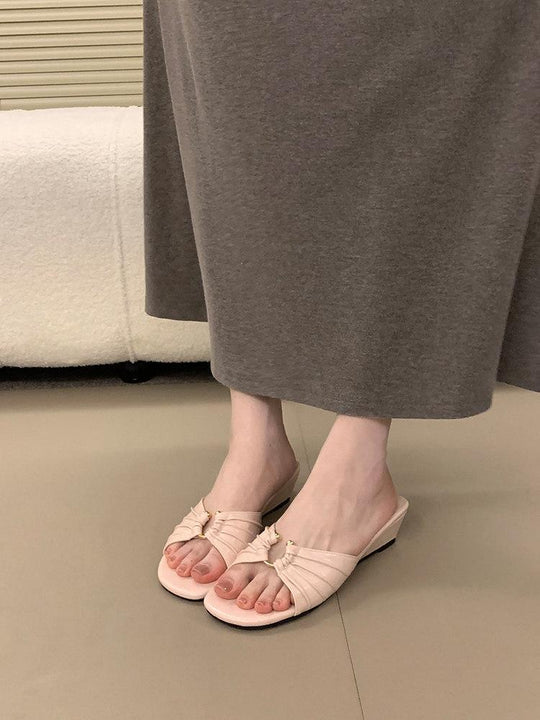 Damen Elegante Mules mit modischem Knoten-Design EB