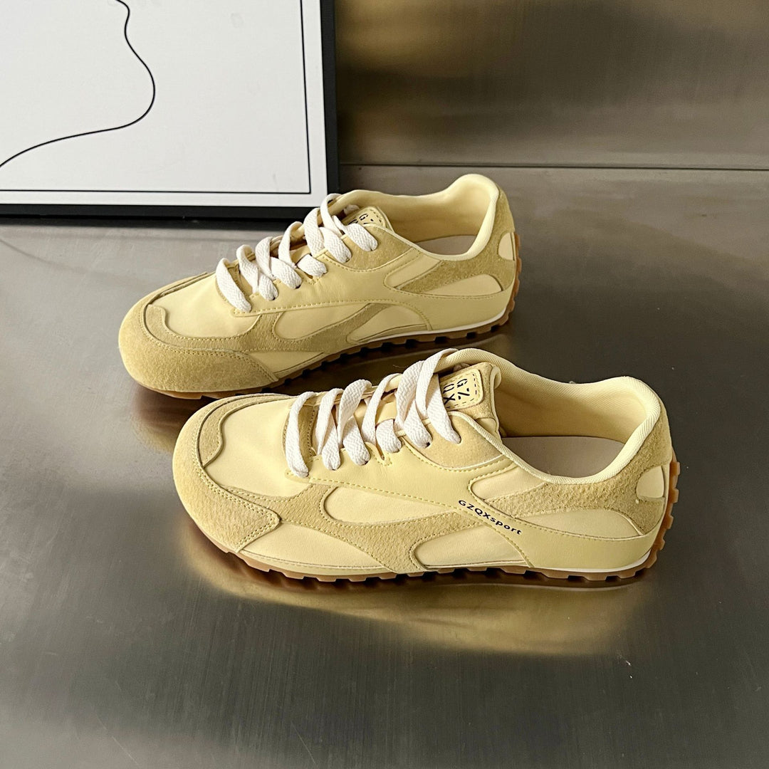 Damen Sportliche Freizeit-Sneaker mit atmungsaktiver Mesh-Oberfläche und stabiler Gummisohle EB