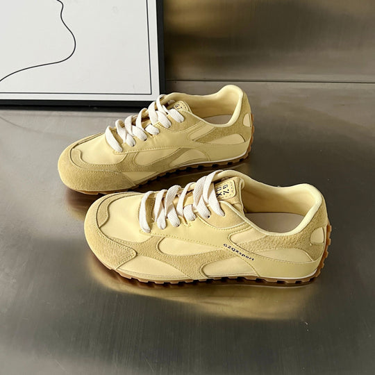 Damen Sportliche Freizeit-Sneaker mit atmungsaktiver Mesh-Oberfläche und stabiler Gummisohle EB