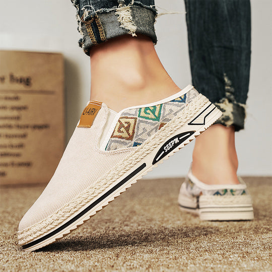 Damen Slip-On Freizeitschuhe mit modernem Ethno-Design EB