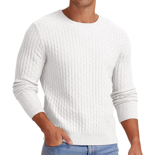 Herren strukturiertes Sweatshirt mit Rundhalsausschnitt und langem Arm EB