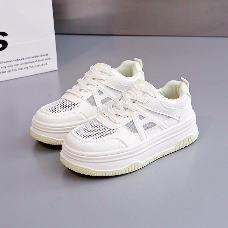 Damen Modische Sneakers mit extra dicker Sohle EB