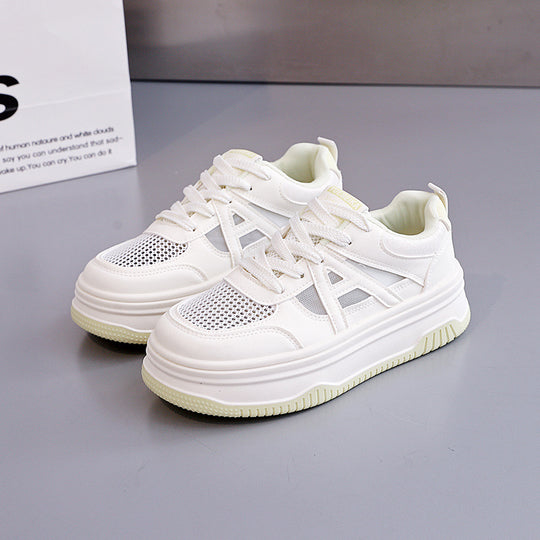 Damen Modische Sneakers mit extra dicker Sohle EB