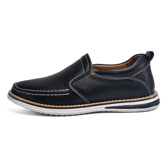 Herren Weiche Leder Slipper EB