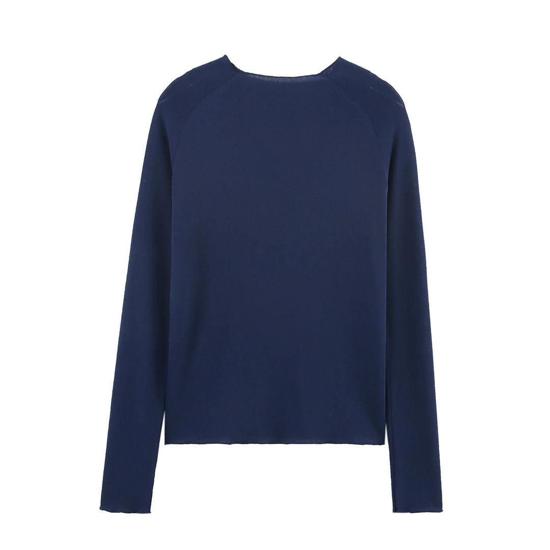Damen lässiges Langarmshirt aus weicher Baumwolle mit lässigem Schnitt EB