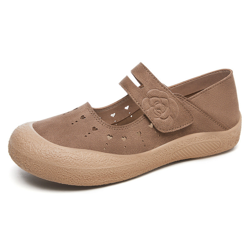 Damen Komfortable Clogs mit floralem Design und praktischen Klettverschluss EB